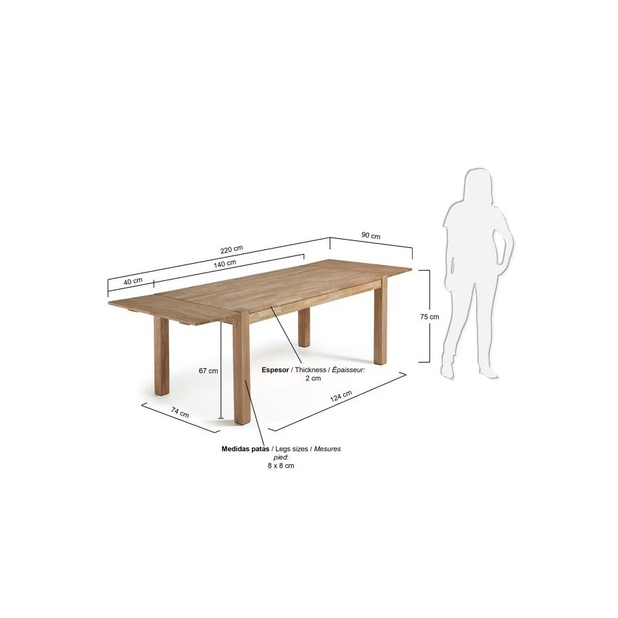 Mesa de Jantar Extensível Isbel