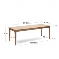 Mesa de Jantar Extensível Yain
