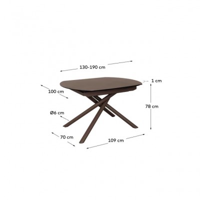 Mesa de Jantar Extensível Yodalia