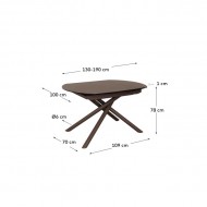 Mesa de Jantar Extensível Yodalia