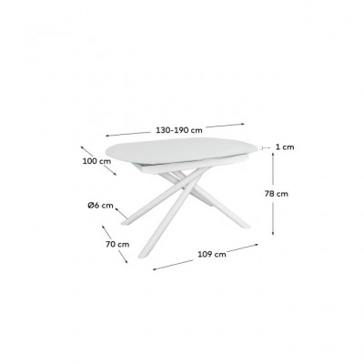 Mesa de Jantar Extensível Yodalia