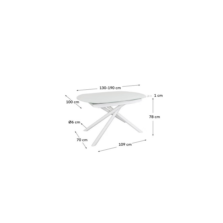Mesa de Jantar Extensível Yodalia