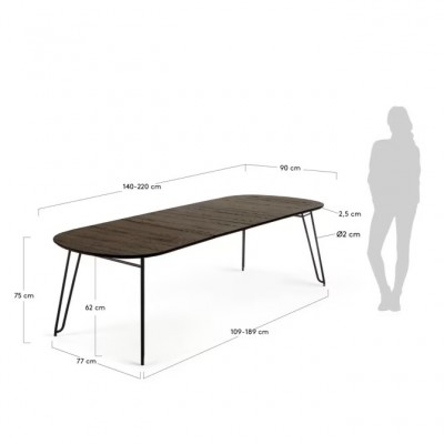 Mesa de Jantar Extensível Milian