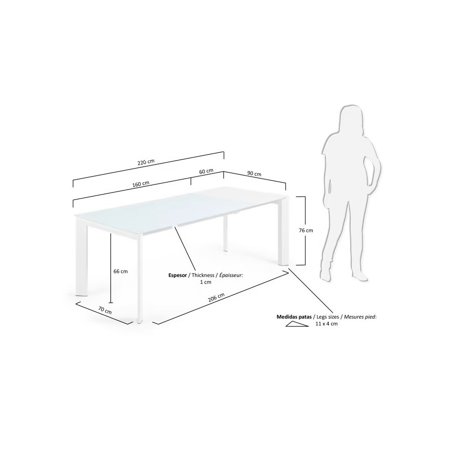 Mesa de Jantar Extensível Axis