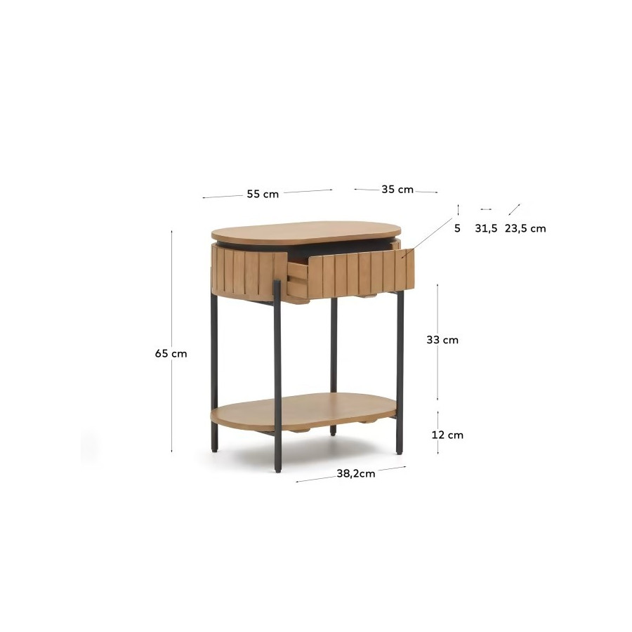 Mesa de cabeceira Licia 1 gaveta